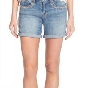 Lucky brand embroidered denim shorts